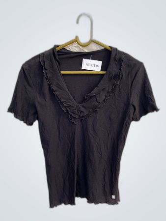 Black Ruffled Blouse