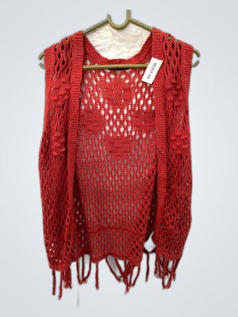 Red Crochet Vest