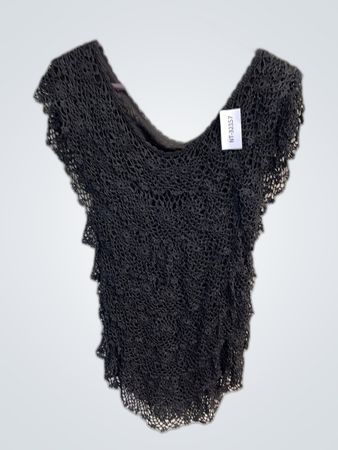 Black Crochet Top