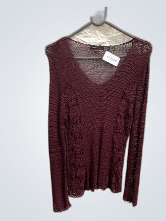 Long-Sleeve Crochet Top