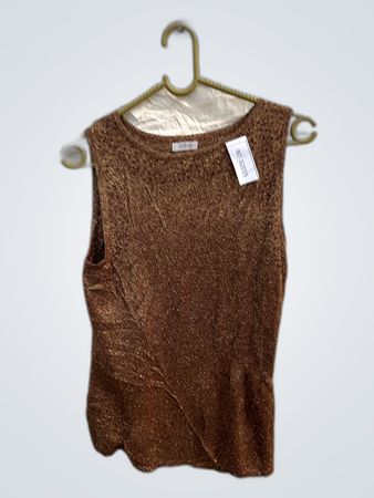 Gold Glitter Tank Top