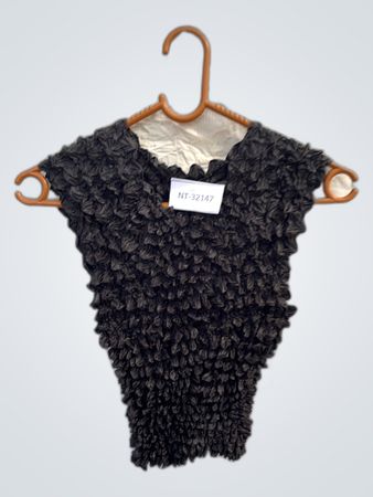 Black Ruffled Top