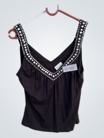 Black Rhinestone Top