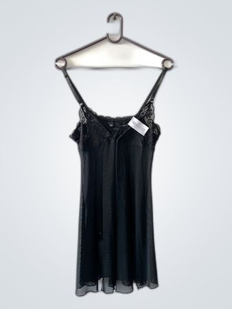 Black Lace Trim Chemise