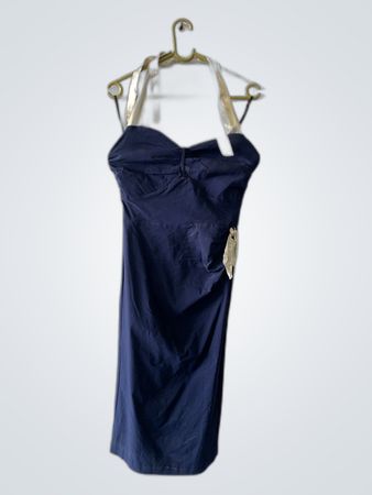 Hoss Intropia Navy Halter Neck Mini Dress