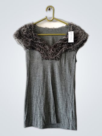 Grey Fuzzy Top