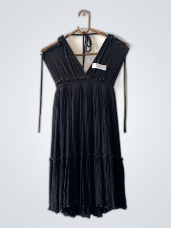 Black Pleated Dress