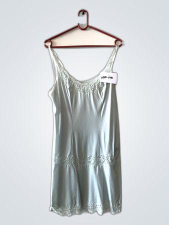 Light Blue Lace-Trimmed Chemise