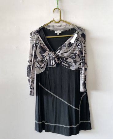 Black and White Printed Dress