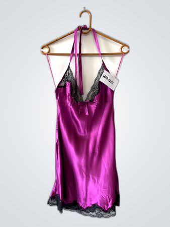 Oasis Purple Satin Slip Dress