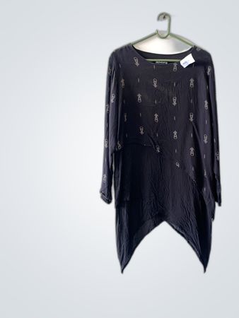 Black Graphic Top
