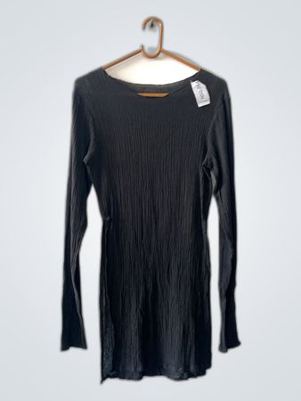 MANGO Black Long Sleeve Top