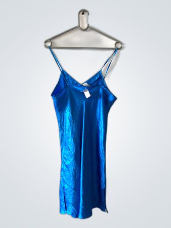 Blue Satin Dress