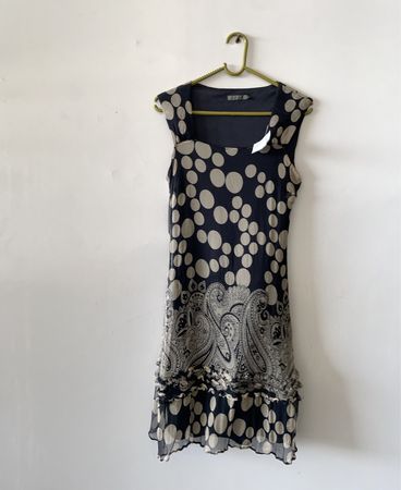 Xandres Polka Dot Dress