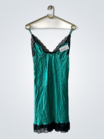 Green Lace-Trimmed Chemise