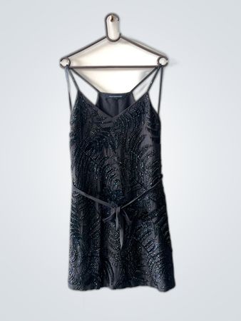 French Connection Black Beaded Dress