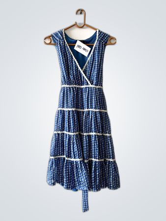 Blue Tiered Dress