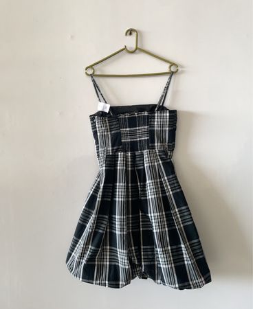 Black and White Plaid Dress