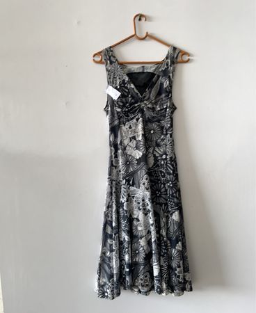 Black and White Floral Dress