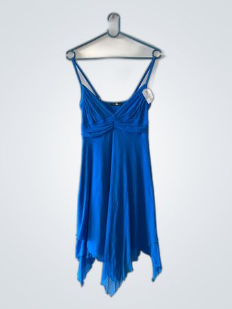 Blue Ruched Dress