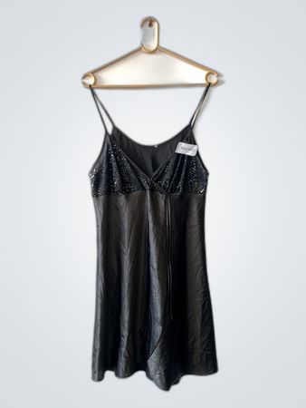 Black Sequined Cami Dress
