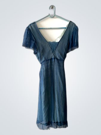 Blue Linen Dress