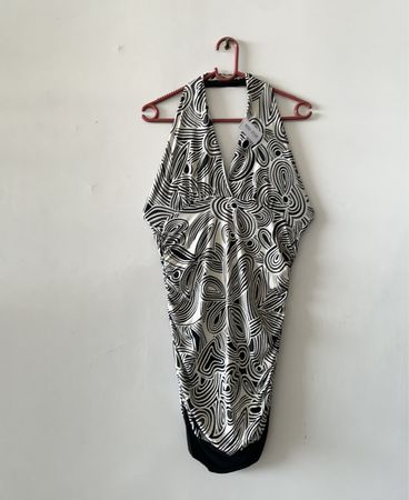 SEE R Black and White Patterned Dress