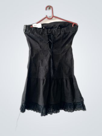 Black Lace-Trimmed Dress