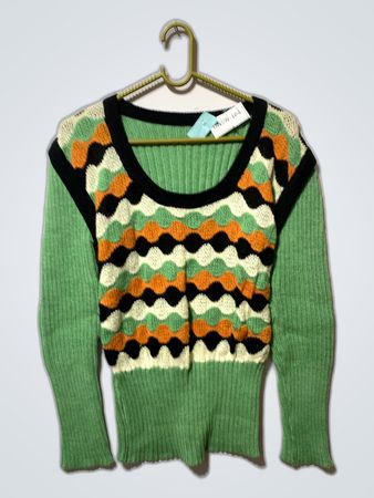 Green Knit Sweater Vest