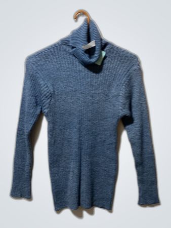 Blue Turtleneck Sweater