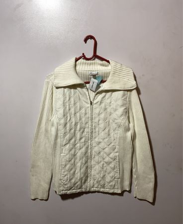 Christian Siriano White Quilted Jacket