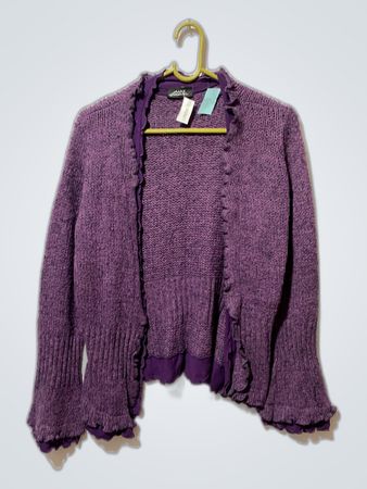 Purple Knit Cardigan
