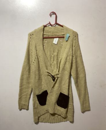 Olive Green Knit Cardigan