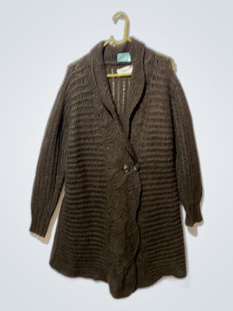Brown Knit Cardigan