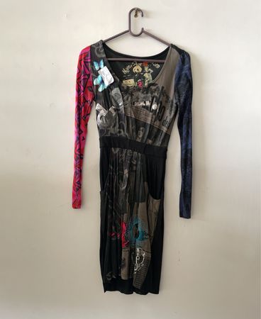 Long Sleeve Graphic Dress