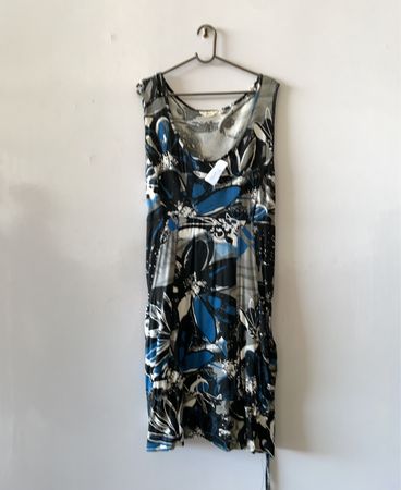 Blue and Black Floral Dress