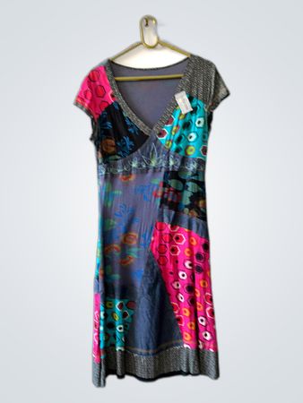 Multicolored Patchwork Dress