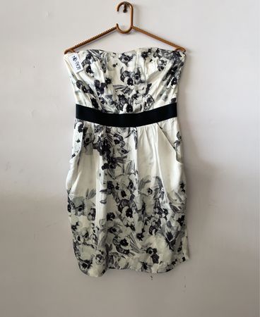 Strapless Floral Dress