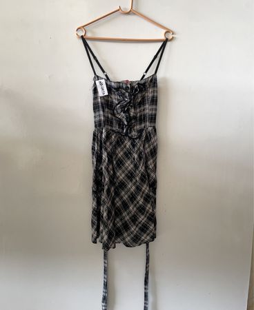 Plaid Spaghetti Strap Dress