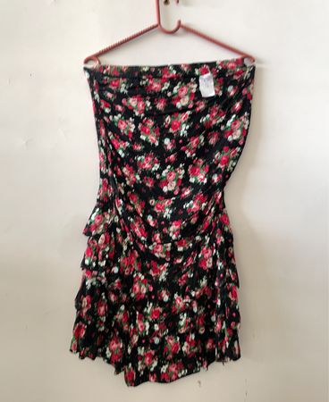 Floral Strapless Dress