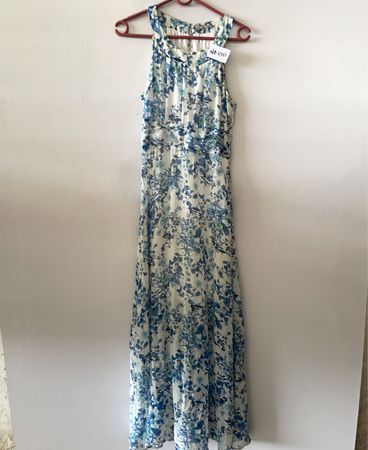 Blue Floral Maxi Dress