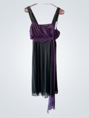 BODYFLIRT Purple and Black Dress
