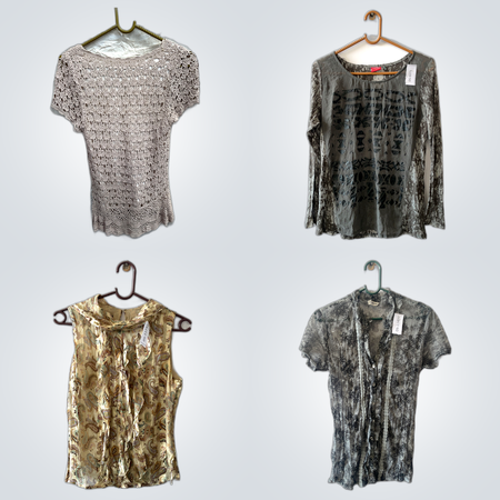 Striped Tops+Denim Jackets Mix(FV 211)