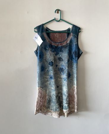 Blue and Pink Floral Dress