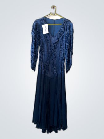 Blue Long Sleeve Dress