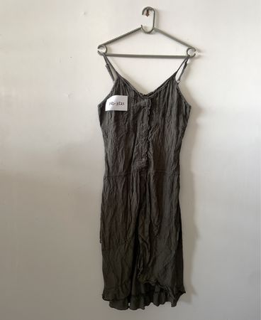 Gray Spaghetti Strap Dress