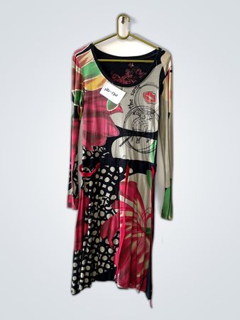 Long Sleeve Dress with Colorful Pattern