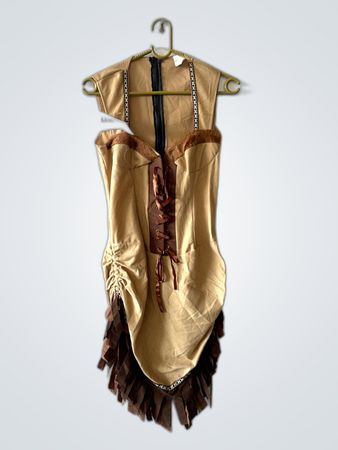 Fringed Tan Vest