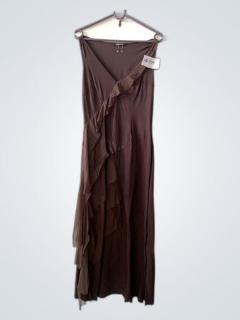 GARELIA Brown Ruffled Dress