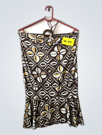 Brown Floral Pattern Dress